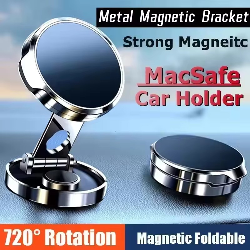 Phone Accessories Magnetic - Round Folding Magnetic Car Holder 360