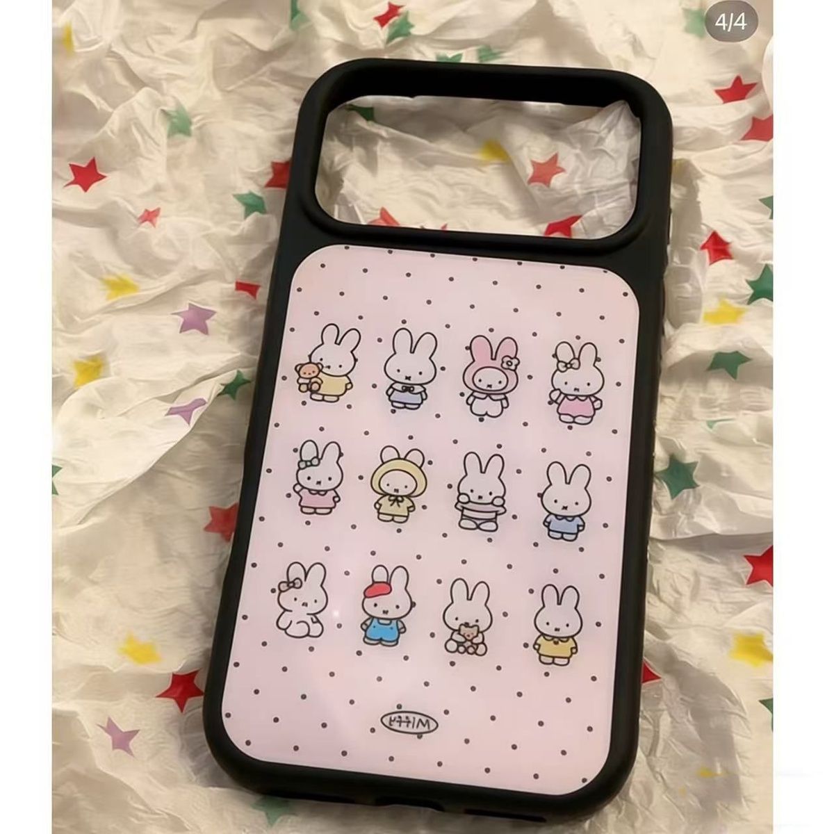 Lovely Miffy Bunny Dots Backgr - Phone Accessories Background ulasan dan harga