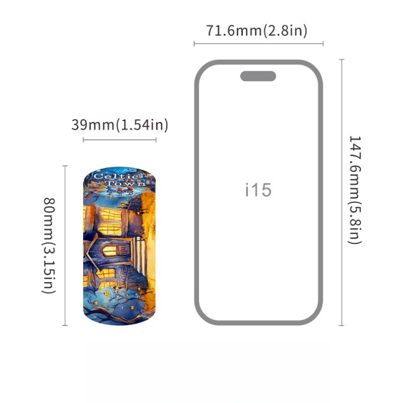 6-Roll Set - 8Cm×200Cm, 200cm  - Phone Accessories Background ulasan dan harga