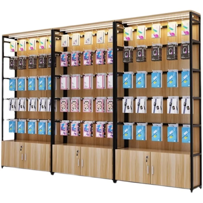 Supermarket Shelf Display Cabi - Phone Accessories Rack Display ulasan dan harga