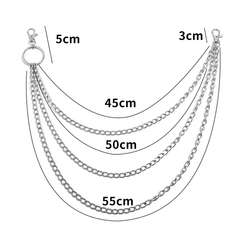 Layer Metal Belt Chain Punk Ho - Phone Accessories Hooks ulasan dan harga