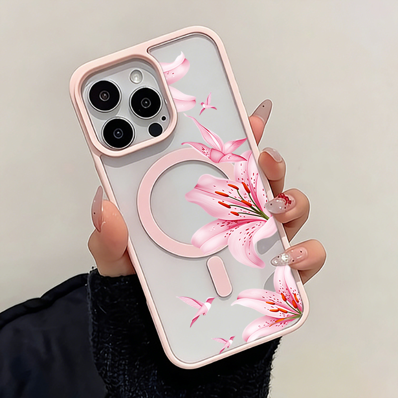 Pink Flower And Birds Magnetic - Phone Accessories Magnetic ulasan dan harga