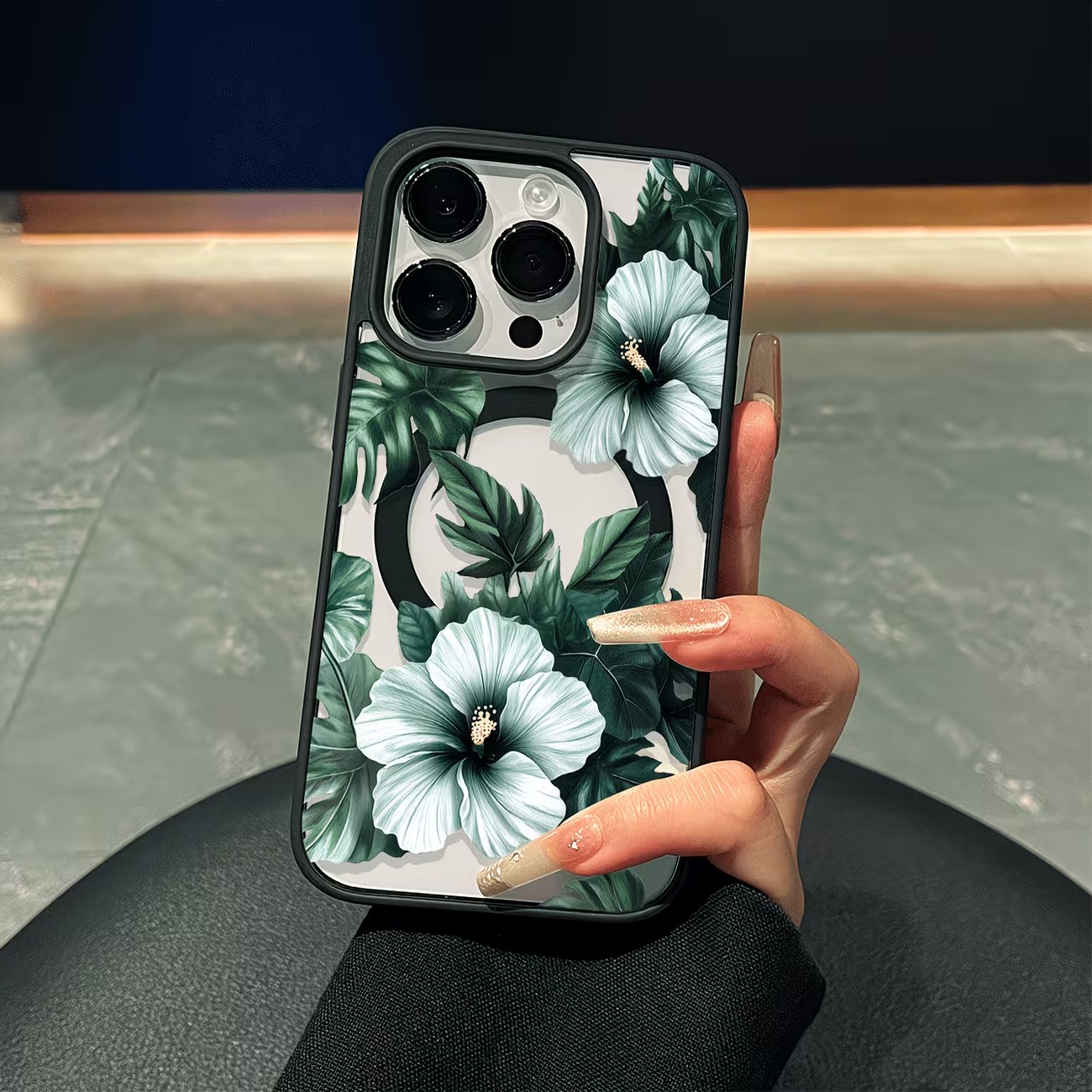 Green Floral Print Phone Case  - Phone Accessories Magnetic ulasan dan harga