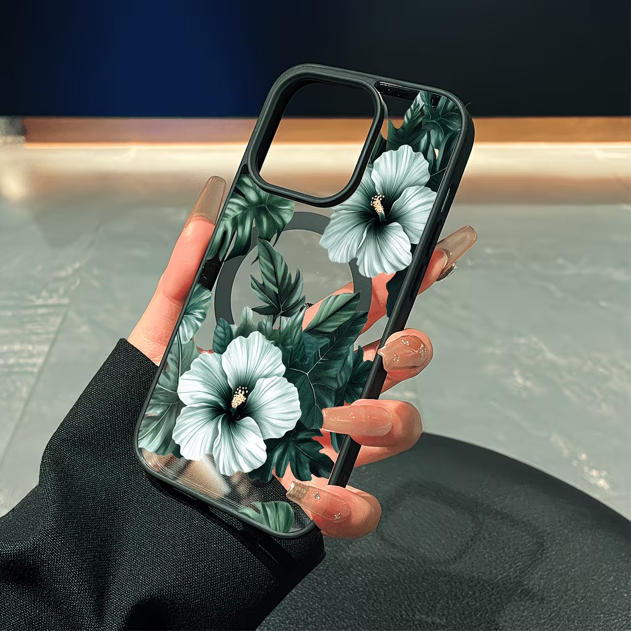 Green Floral Print Phone Case  - Phone Accessories Magnetic ulasan dan harga